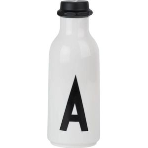 Design Letters Persoonlijke drinkfles wit (C) | BPA-vrij | 500 ml | Tritan drinkfles in Scandinavisch design | lekvrij | vaatwasmachinebestendig | verkrijgbaar bij A-Z