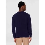 KnowledgeCotton Apparel - O-Neck Wool Knit - Wollen Trui - Blauw