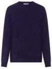 KnowledgeCotton Apparel - O-Neck Wool Knit - Wollen Trui - Blauw