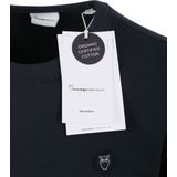 KnowledgeCotton Apparel - Erik Basic Badge Sweat - Total Eclipse - Katoen