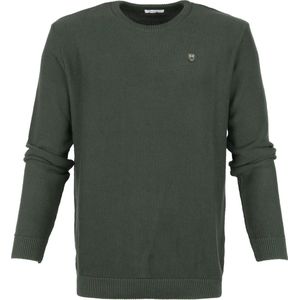 KnowledgeCotton Apparel Trui Field Donkergroen - Maat L - Heren