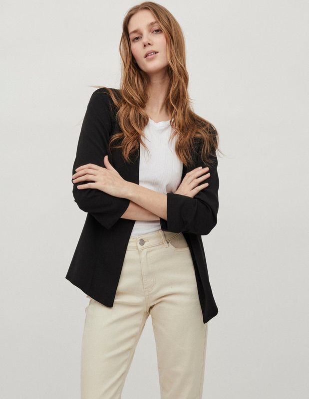 Blazer - Black - 63% Polyester, 33% Viscose, 4% Elastaan