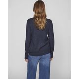 Vila - Ril - Gebreide Trui - V-hals - Lange Mouwen - Zwart - Viscose/Nylon/Polyester