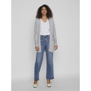 VILA Gemêleerd Gebreid Vest VIRIL Grijs