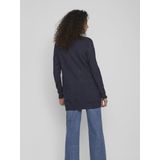 VILA - VIRIL OPEN LS KNIT CARDIGAN - Total Eclipse/Melange - Viscose/Nylon/Polyester