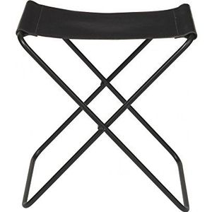 Broste Copenhagen NOLA vouwstoel, leer, zwart, 39 x 31 x 45 cm (b x l x h)