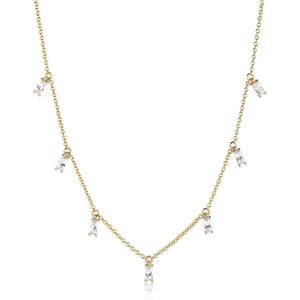 Sif Jakobs PRINCESS BAGUETTE NECKLACE SJ-C1074-CZ-YG