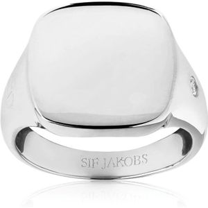 Sif Jakobs Jewellery, Accessoires, Dames, Grijs, 56 MM, Vierkante Plain Follina Ring