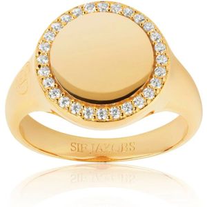 Sif Jakobs Jewellery, Accessoires, Dames, Geel, 58 MM, Follina Grande Goud Vergulde Ring