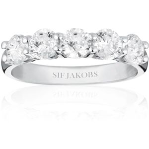 Sif Jakobs Jewellery, Accessoires, Dames, Grijs, 58 MM, Sterling Zilveren Belluno Uno Ring
