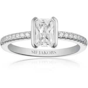 Sif Jakobs Jewellery, Accessoires, Dames, Grijs, 58 MM, Roccanova Piccolo Ring met Zirkonia's