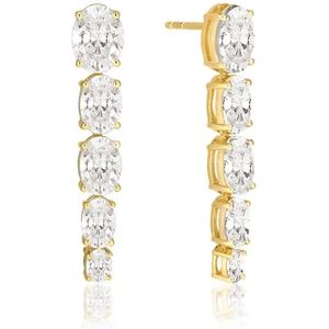 Sif Jakobs Jewellery, Accessoires, Dames, Geel, ONE Size, Ellisse Lungo Cinque Oorbellen