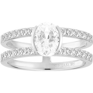 Sif Jakobs Ellisse Carezza 925 Sterling Zilveren Ring SJ-R2357-CZ-54