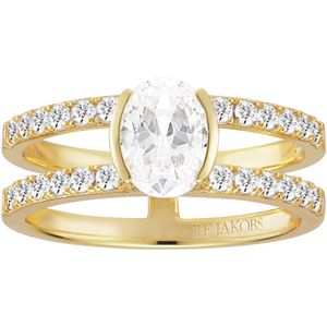 Sif Jakobs - Ellisse - Dames Ring - Goudkleurig - Gold Plated/Zilver