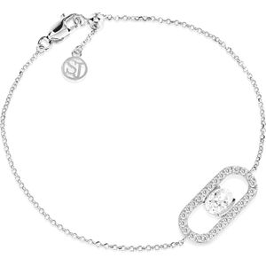 Sif Jakobs Jewellery, Accessoires, Dames, Grijs, ONE Size, Ellisse Carezza Zilveren Armband