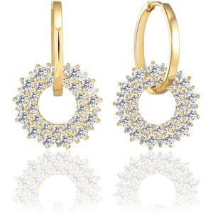 SIF JAKOBS JEWELLERY LIVIGNO DUE EARRINGS SJ-E2362-CZ-YG