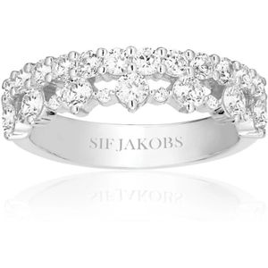 Sif Jakobs Jewellery, Accessoires, Dames, Grijs, 56 MM, Rhodium-Plated Zirkonia Ring