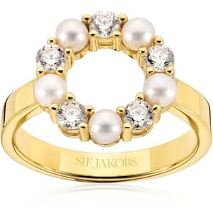 Sif Jakobs Jewellery, Accessoires, Dames, Geel, 60 MM, Parel Biella Ring