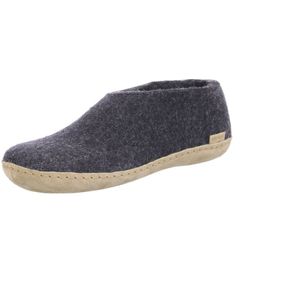 Glerups - Sloffen - Zwart - Wol - Natuurlijk Gelooid Kalfsleer