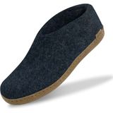 Glerups - Shoe Leather Sole - Pantoffels - Denim - Leder - Dichte Hiel