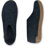 Glerups - Shoe Leather Sole - Pantoffels - Denim - Leder - Dichte Hiel