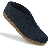 Glerups - Shoe Leather Sole - Pantoffels - Denim - Leder - Dichte Hiel