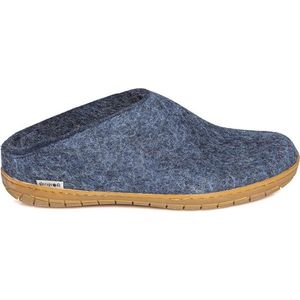 Glerups - BR-10-00 - Heren Pantoffels - Blauw - Stof - Rubber Zool