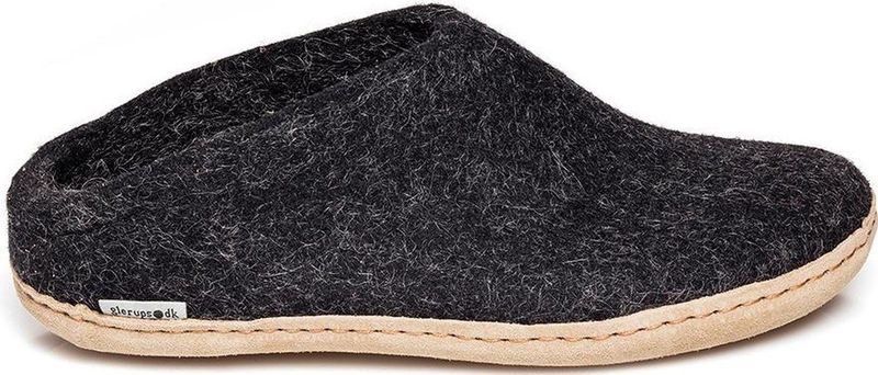 Glerups Slip-on leather sole b 02-charcoal