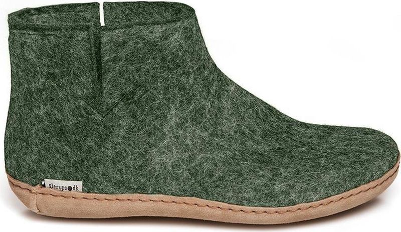 Glerups - Low Boot - Pantoffels - Groen - Leer - Dichte Hiel