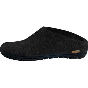 Glerups - Pantoffels - Zwart - Wol - Natuurlijke Rubber Zool