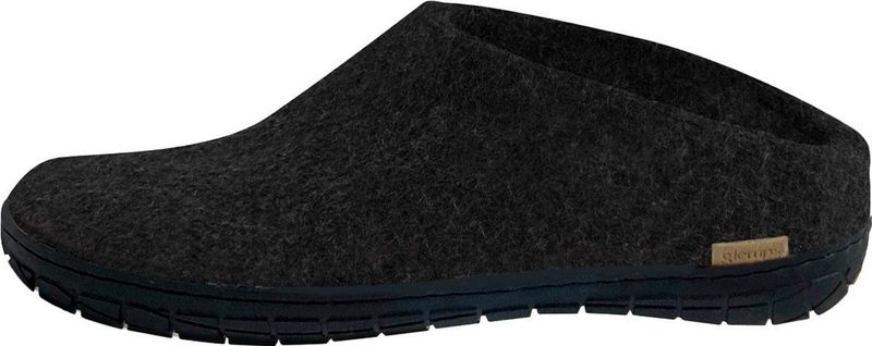 Glerups - Pantoffels - Zwart - Wol - Natuurlijke Rubber Zool