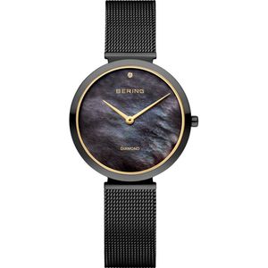 BERING 18132-132 - Analoog Horloge - Zwart - Roestvrijstaal - Classic Collection