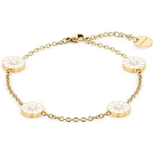 Bering - Armband - Geel Goud - Wit Edelsteen - 180 mm