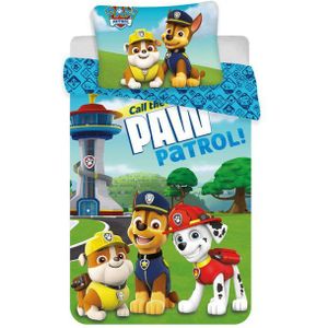 PAW Patrol Baby Dekbedovertrek - 100 x 135 cm + 40 x 60 cm - Katoen