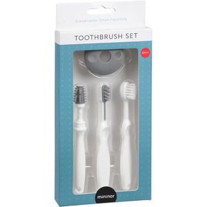 Mininor - Tandenborstelset - 3 Stuks - Ergonomisch - Zachte Borstelharen