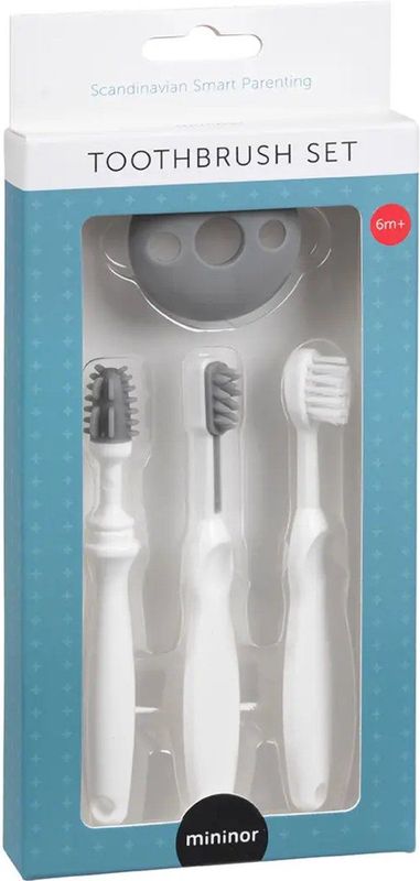 Mininor - Tandenborstelset - 3 Stuks - Ergonomisch - Zachte Borstelharen