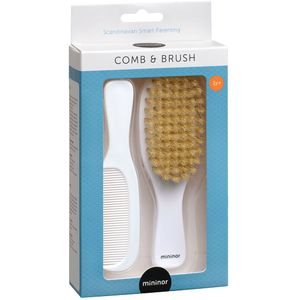 Mininor Kam en Haarborstel - Wit - Mininor - OneSize - Haarborstel