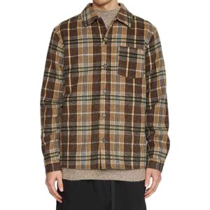 Revolution - Casual Overshirt - Bruin-Beige Geruit