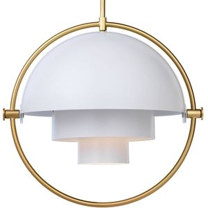 Gubi hanglamp Lite, Ø 36 cm, messing/wit