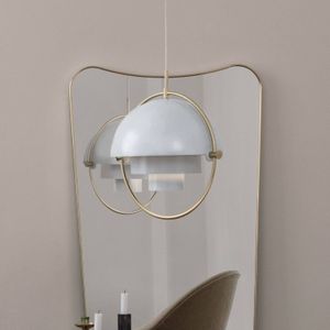 Gubi hanglamp Lite, Ø 27 cm, messing/wit