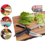 Clever Cutter Keukenschaar Keukenhulp Keukenmes - Keukengerei - 2-in-1 keukenhulp