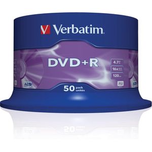 Verbatim 43550 DVD+R Matt Silver - 50 Stuks / Spindel