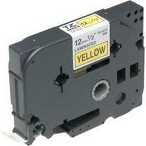 Brother labelprinter-tapes Gloss Laminated Labelling Tape - 12mm, Black/Yellow