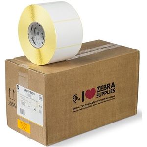 Zebra - Direct 2100 - Etikettenrol - Wit - Permanent Zelfklevend Rubberpapier - 76,2 x 101,6 mm - 1890 Etiketten per Rol