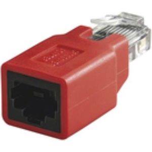 MicroConnect mpk401-r adapterkabel - adapter voor kabels (RJ45, RJ45, zwart, rood, transparant, RJ45, mannelijk/vrouwelijk)
