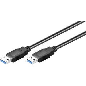MICROCONNECT USB cable USB-A - USB-A 1 m zwart (USB3.0AA1B)