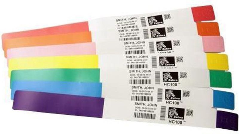 Zebra - Z-Band Splash - Geel - 25 mm x 254 mm - 6 x 350 Stuks