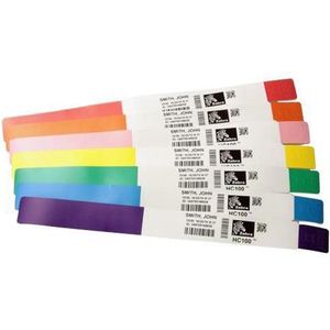 Zebra - Z-Band Splash - Polsbandjes - Groen - 6 Cartridges - 350 Bandjes per Cartridge