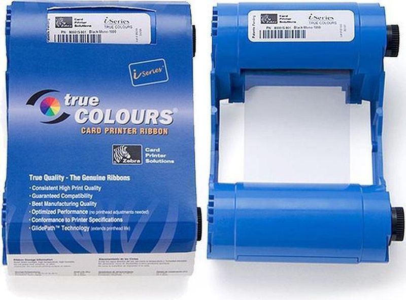 Zebra - TrueColours i Series Eco Cartridge - Etiketteringstape - Zwart