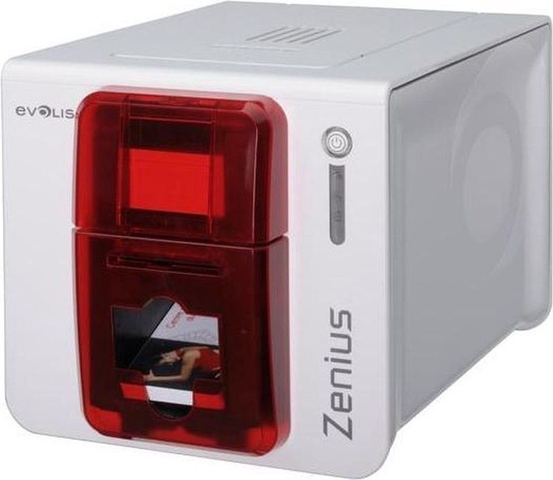 Evolis - Zenius - Printer - Rood - Wit - Kunststofkaartprinter